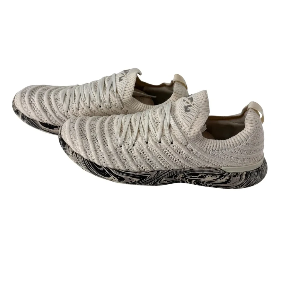 APL TechLoom Bliss Cream Black Marble Running Shoes Athletic Sneakers Womens 8